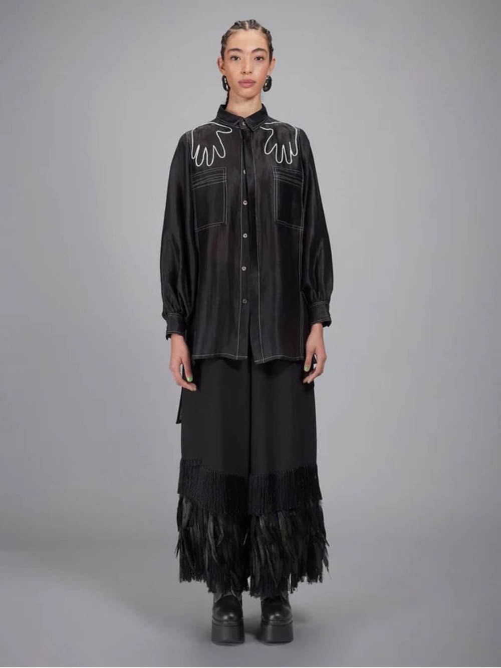 Carla Fernandez Respect/Hands Black Shirt Sold Out Unisex